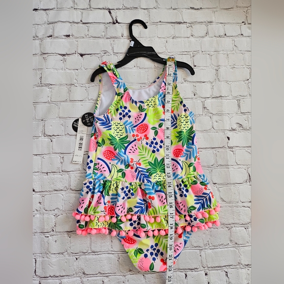 Nicole Miller Girls Fruit Swimsuit & Sun Hat - Picture 7 of 7